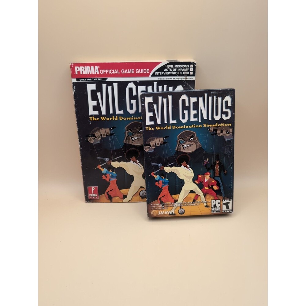 Evil Genius PRIMA'S Official video game Guide, With PC Cd-Rom Game